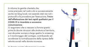 Avviso test rapidi qualitativi COVID-19